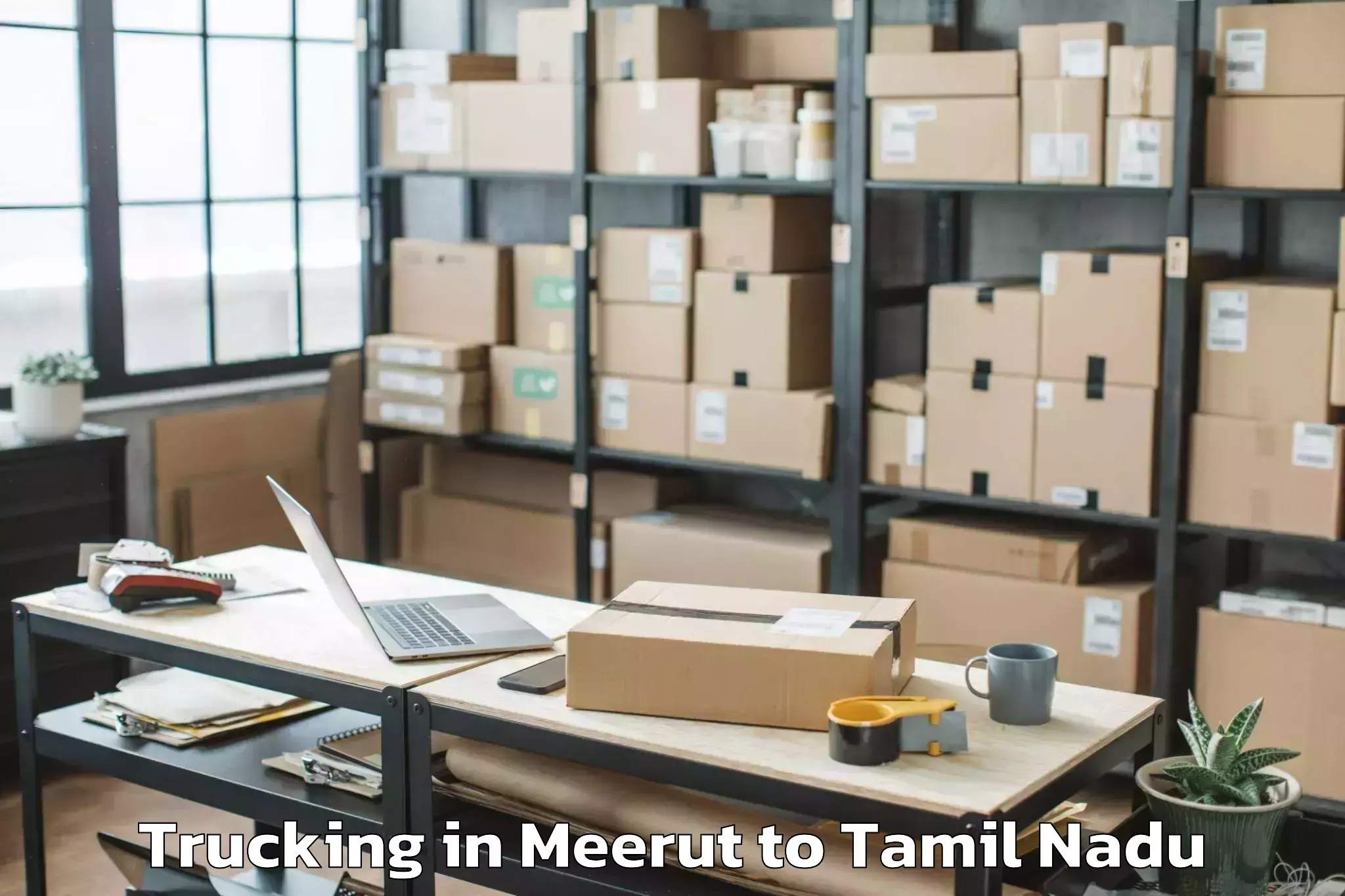 Easy Meerut to Tiruvottiyur Trucking Booking